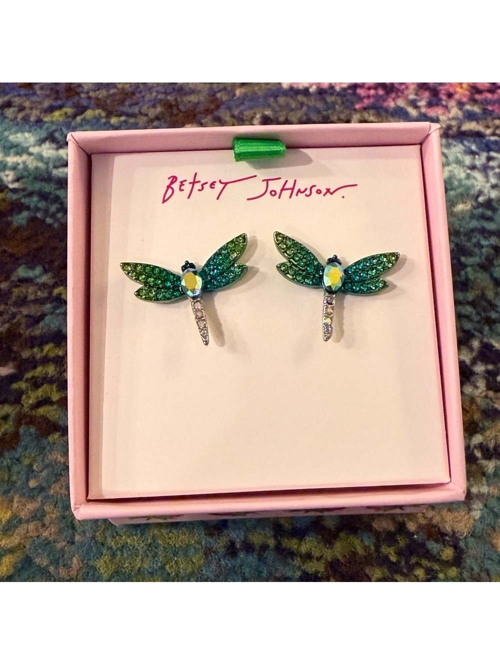 Betsey Johnson Dragonfly Earrings NEW